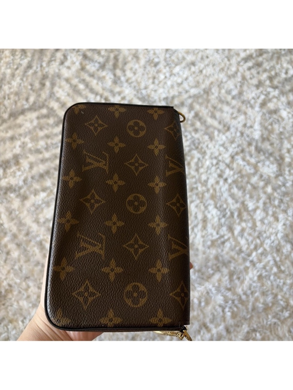 Louis Vuitton Monogram Pochette Felicie Chain Crossbody Bag Clutch GHW Authentic - Picture 6 of 10